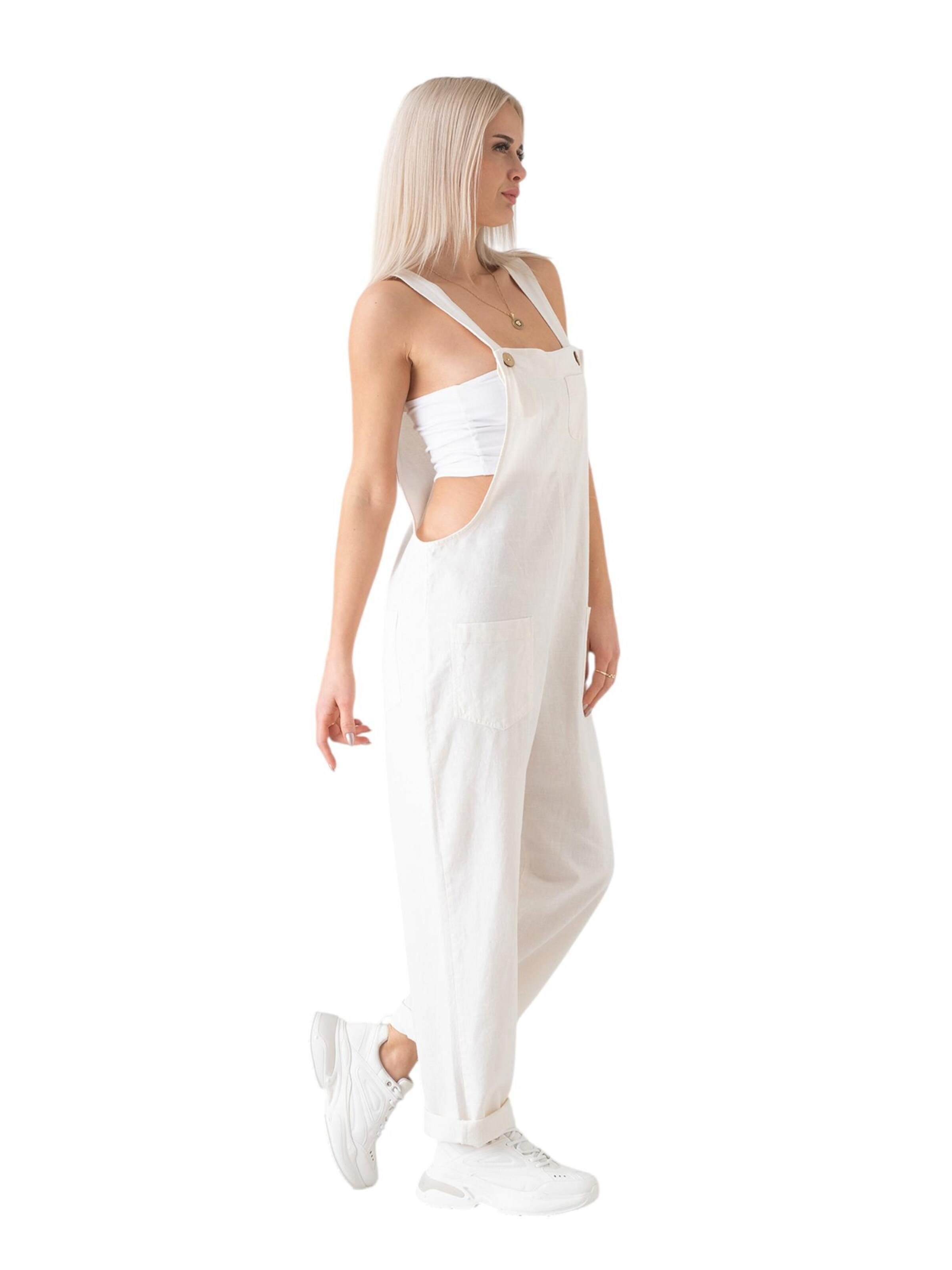 Loosefit Salopette 'Roa' WENOR en blanc