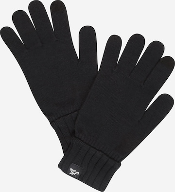 Reebok Athletic Gloves in Black: front