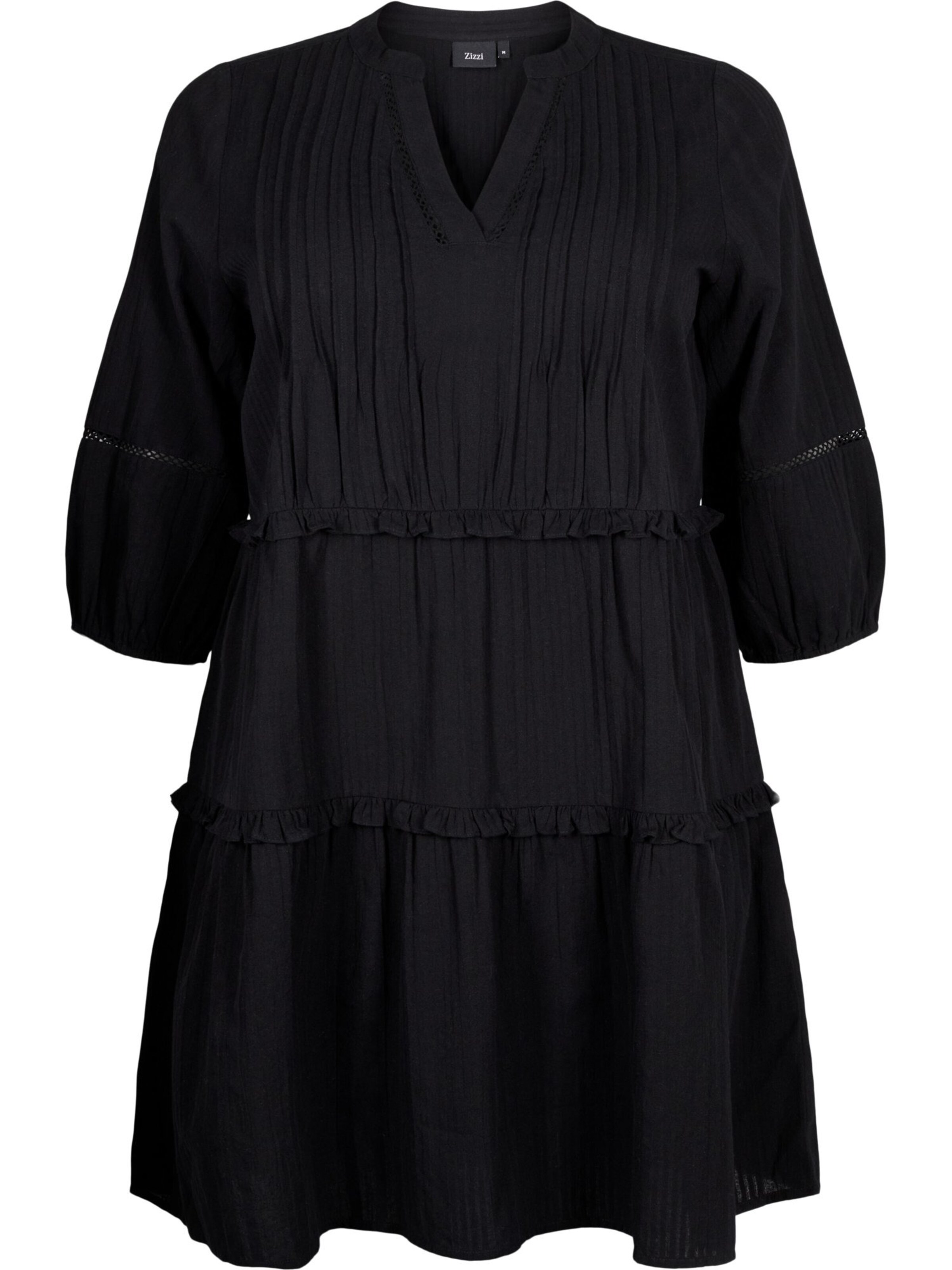 Zizzi Kleid 'Calise' in Schwarz: Vorderseite