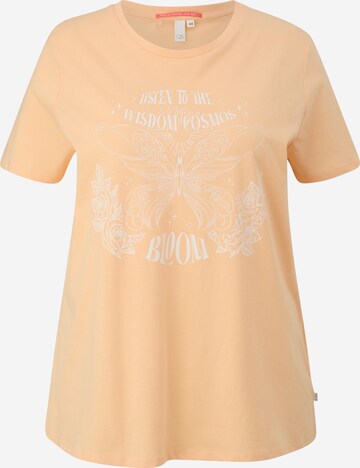 T-shirt QS en orange : devant