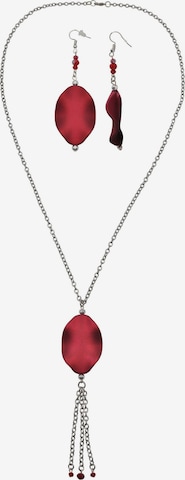 Parure de bijoux Steuer en rouge : devant
