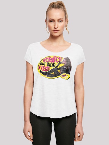 T-shirt 'Batman TV Series Catwoman Scratch' F4NT4STIC en blanc : devant