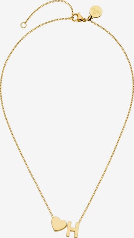 PURELEI - Cadena 'Letter Heart H' en oro: frente