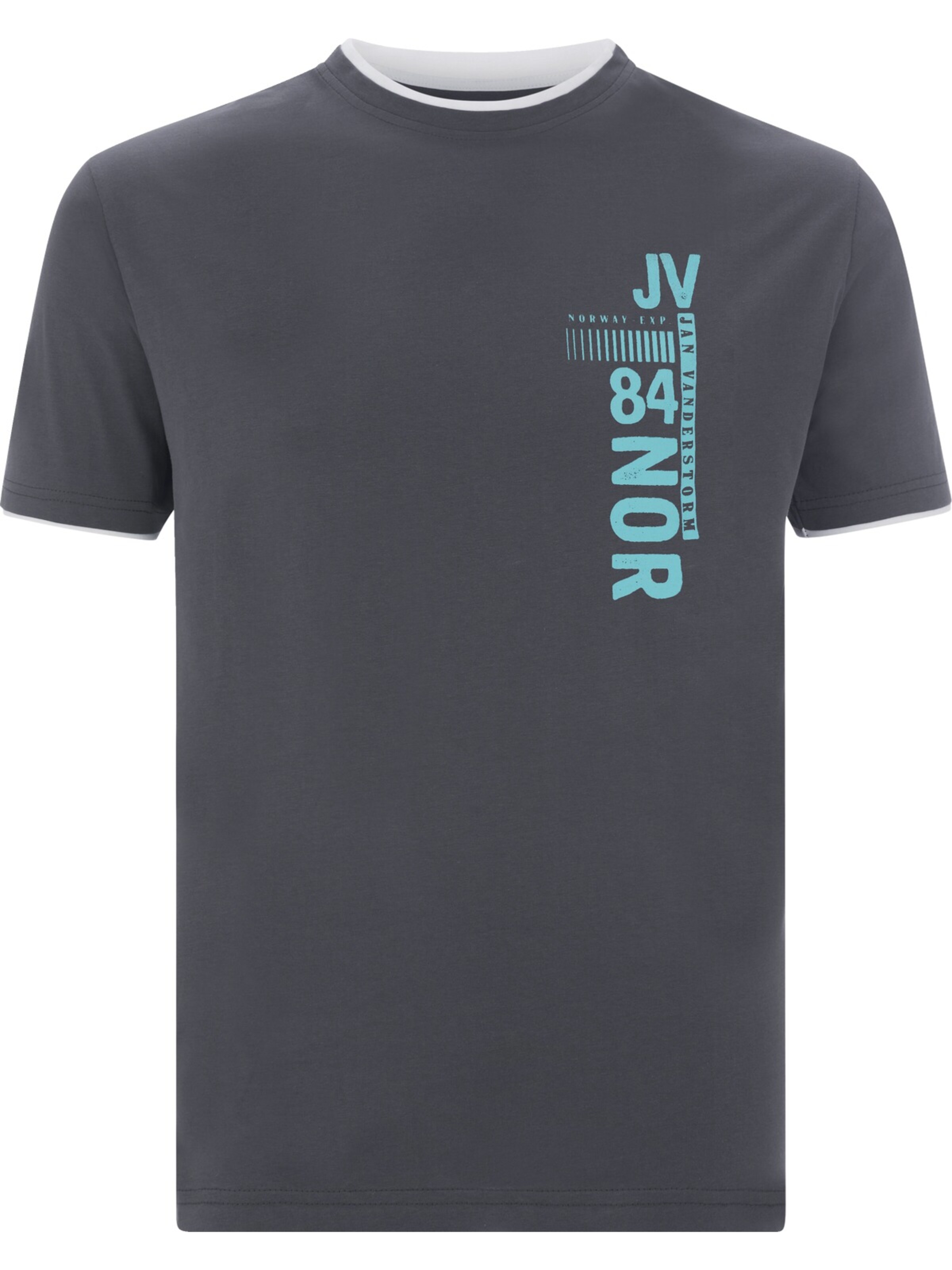 Jan Vanderstorm T-Shirt ' Flemming ' in Grau: Vorderseite