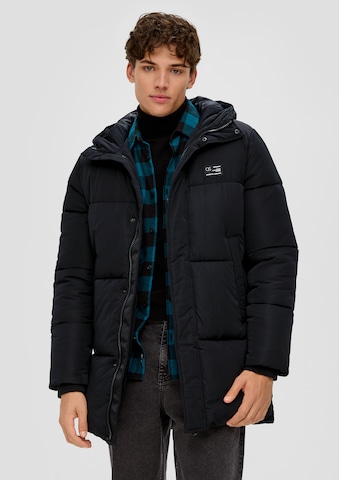 QS Winter Coat in Blue: front