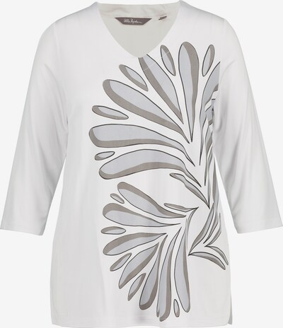 Ulla Popken Shirt in grau / taupe / schwarz / weiß, Produktansicht