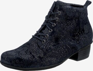 WALDLÄUFER Lace-Up Ankle Boots ' Haifi ' in Blue: front
