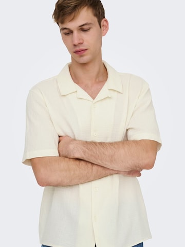 Regular fit Camicia 'ONSKyle' di Only & Sons in bianco