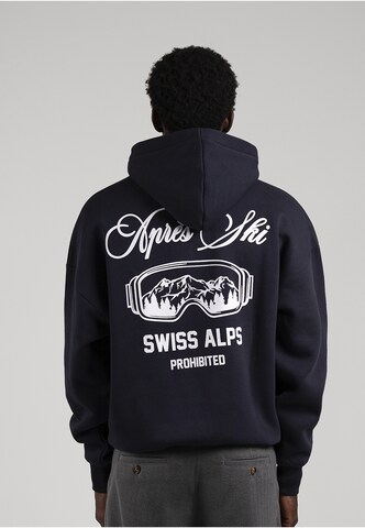 Sweat-shirt Prohibited en bleu : devant