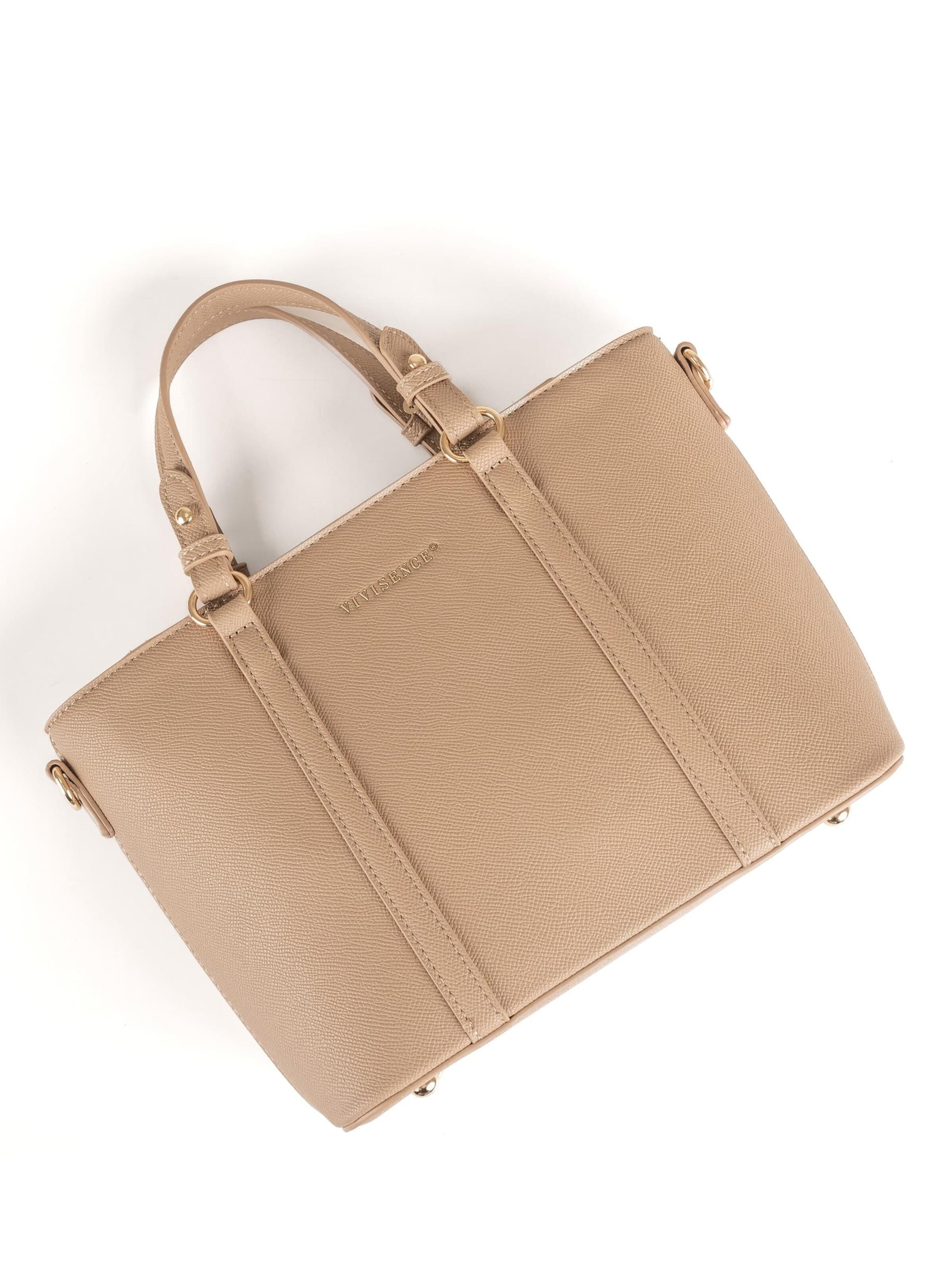 Vivisence Handtas 'T0009' in Beige: voorkant