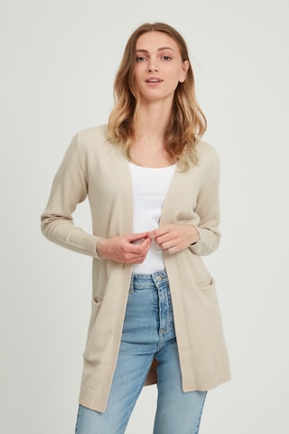 b.young Gebreid vest in Beige: voorkant