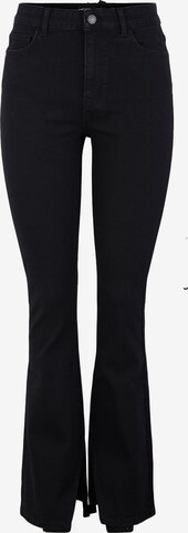 PIECES Flared Jeans 'Peggy' in Black: front