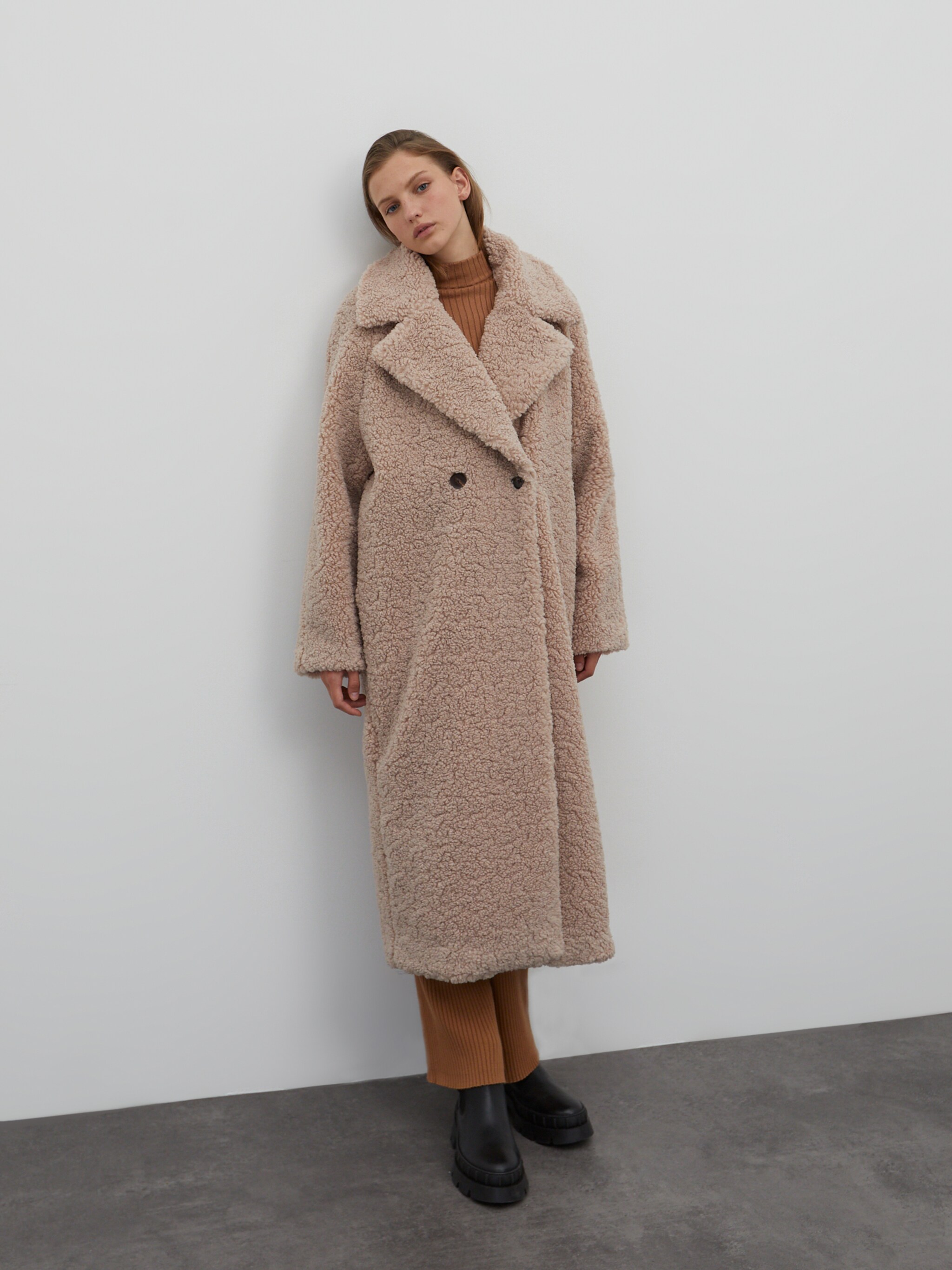 EDITED Produits Manteau mi-saison 'Manuela' cappuccino