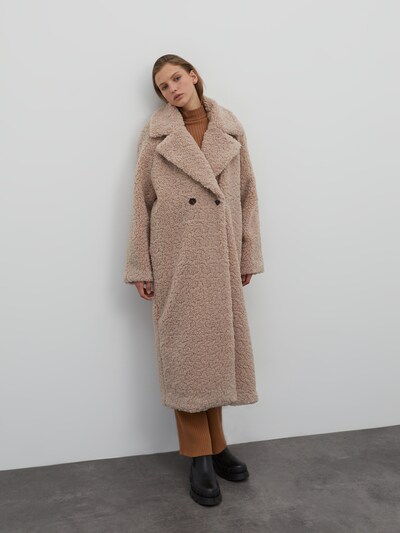 EDITED Between-Seasons Coat 'Manuela' in Brown, View model