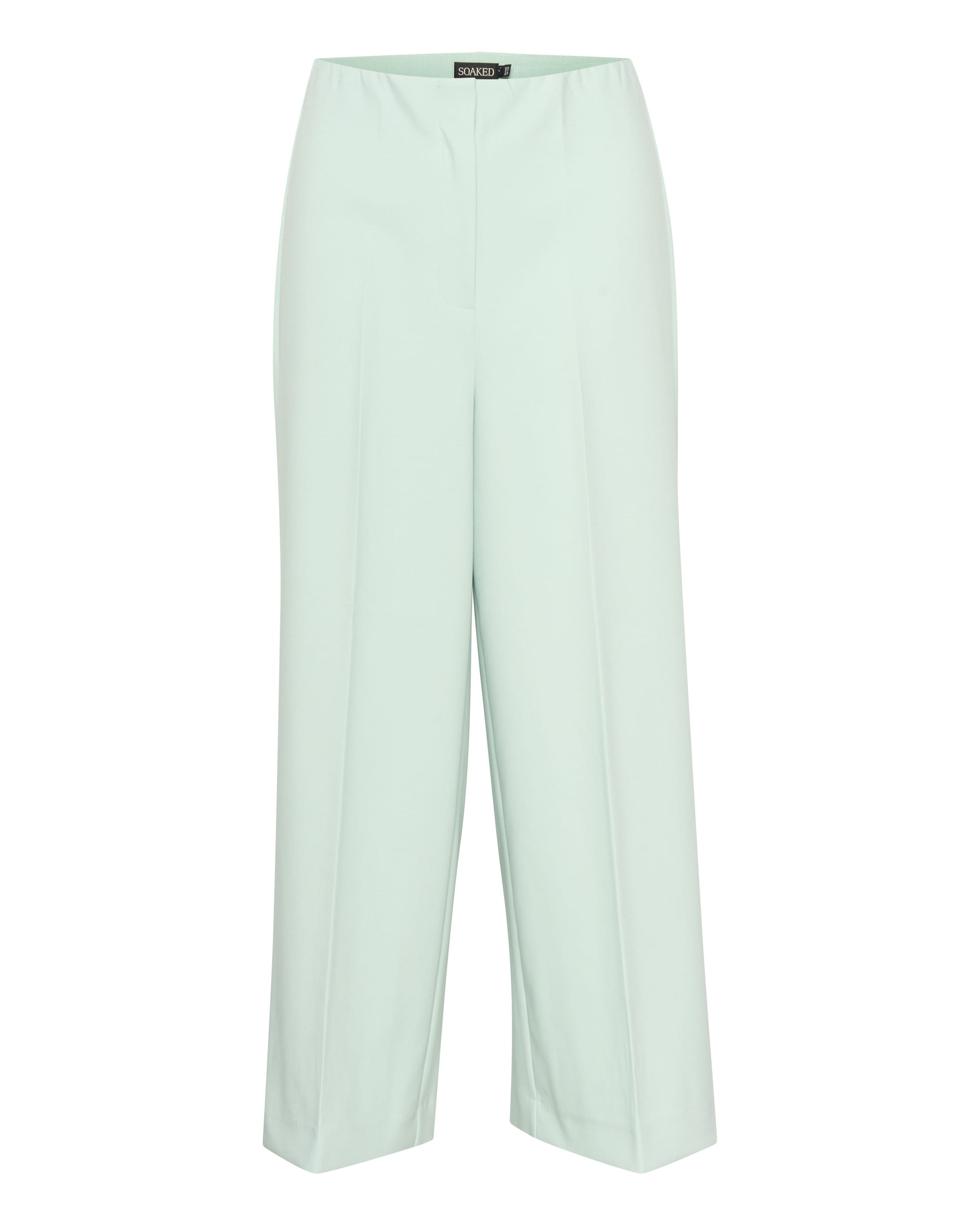 SOAKED IN LUXURY Wide Leg Bukser 'Corinne' i grøn: forside