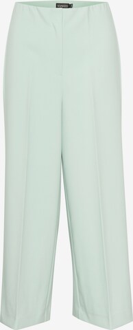 SOAKED IN LUXURY Regular Pleated Pants 'Corinne' in Green: front