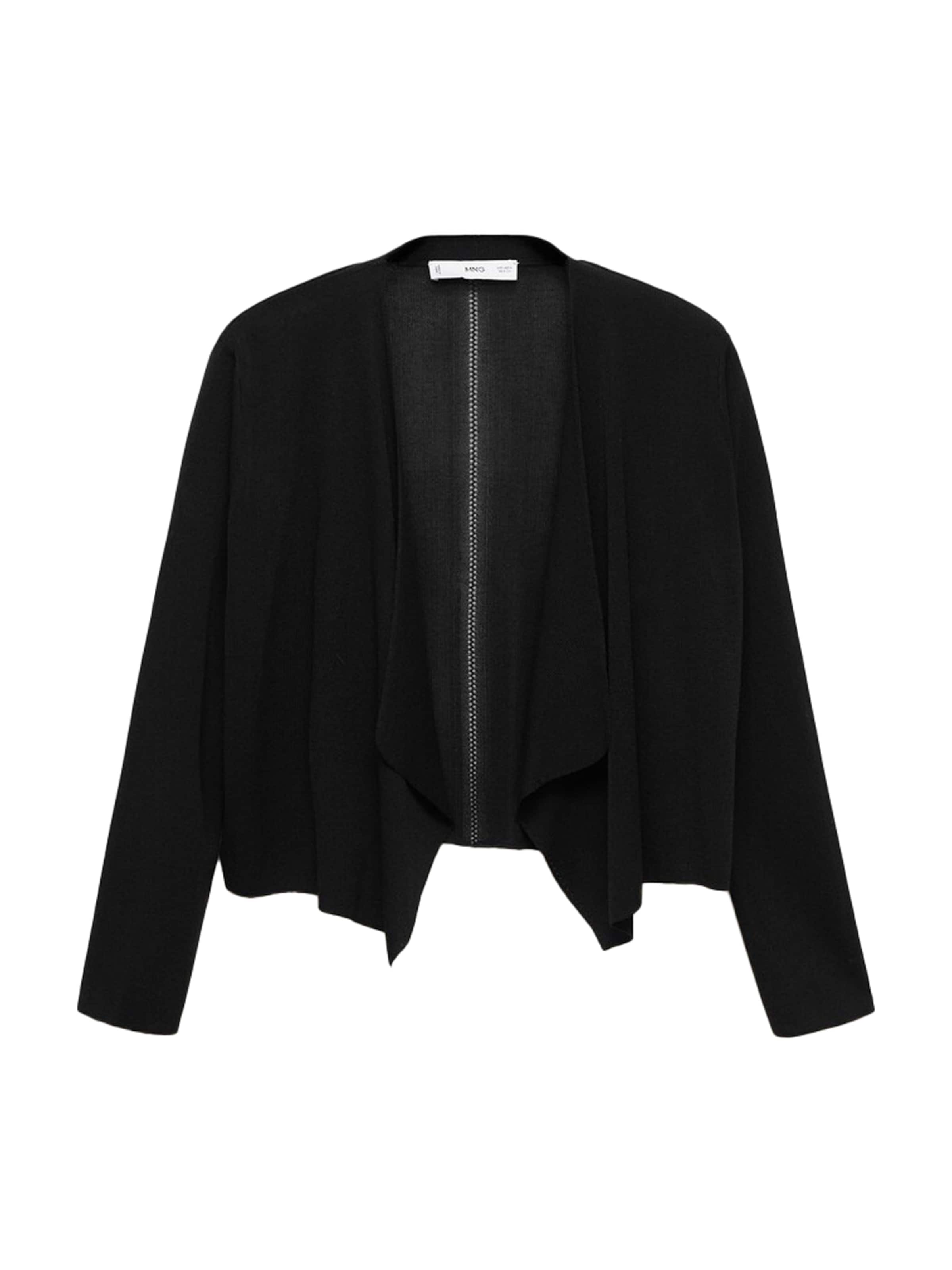 MANGO Kardigán - Čierna: predná strana