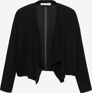MANGO Knit cardigan in Black: front
