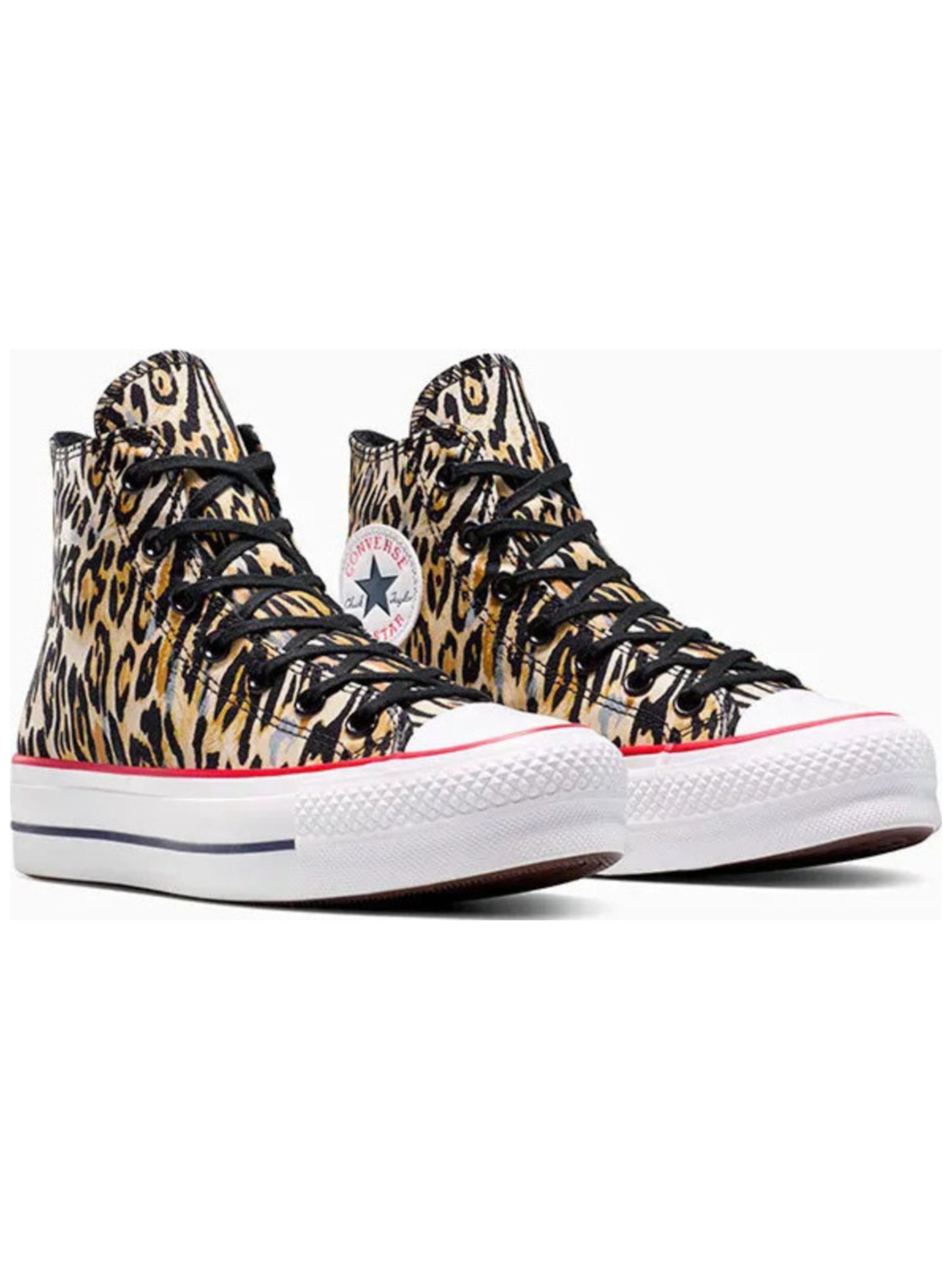 CONVERSE Sneaker low 'Converse Chuck Taylor All Star Lift Platform Leopard'‌‌‌ in Braun