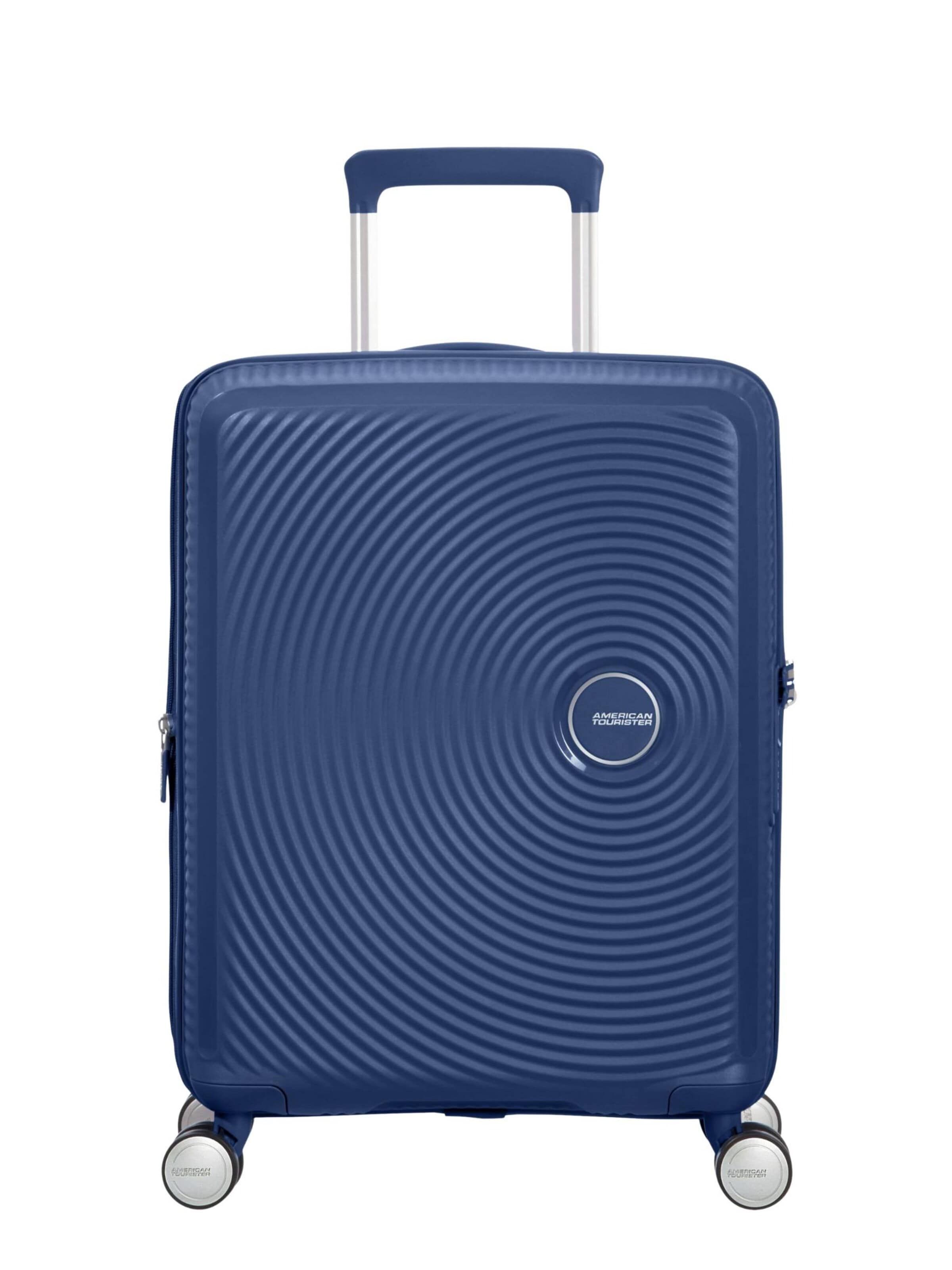 Trolley 'SOUNDBOX SPINNER 55/20 TSA EXP' di American Tourister in blu: frontale