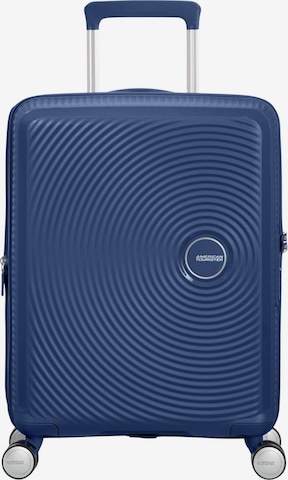 Trolley 'SOUNDBOX SPINNER 55/20 TSA EXP' di American Tourister in blu: frontale