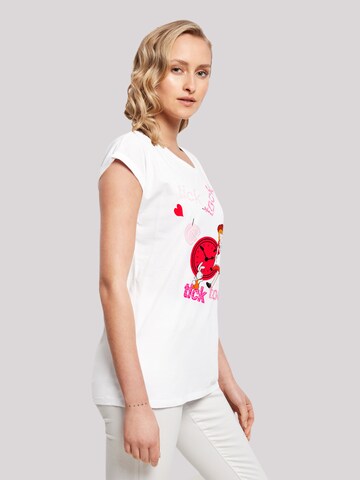 F4NT4STIC Shirt 'Alice im Wunderland Tick Tock' in Weiß