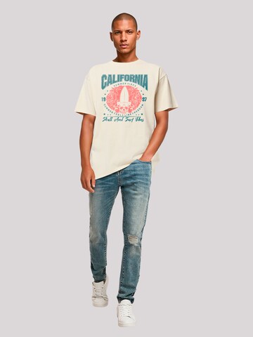 F4NT4STIC Shirt 'California skull summer vibes' in Beige