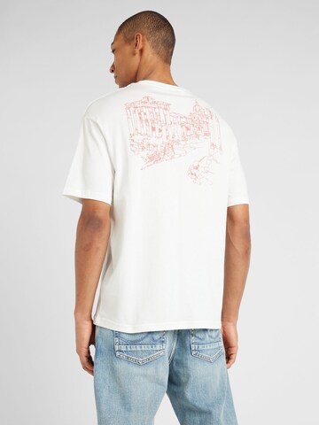 T-Shirt SELECTED HOMME en blanc : devant