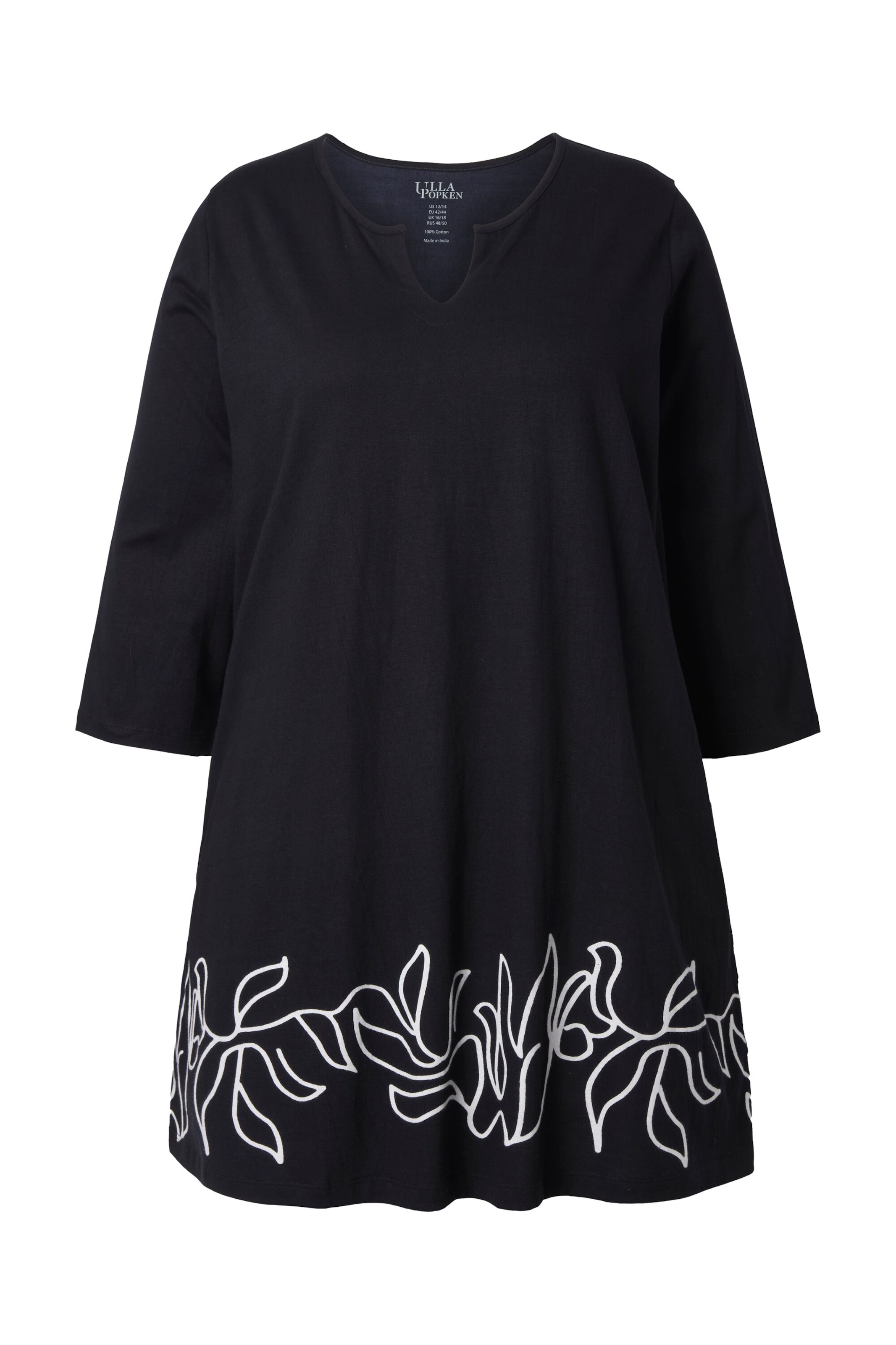 Ulla Popken Shirt in Zwart: voorkant