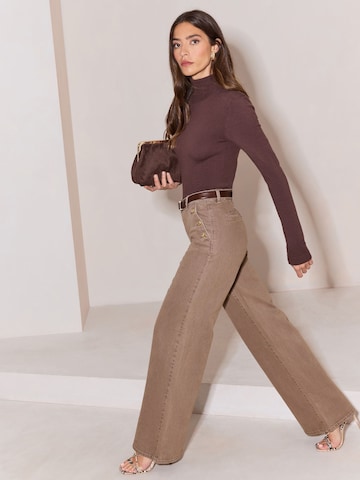Lipsy Wide leg Jeans in Beige