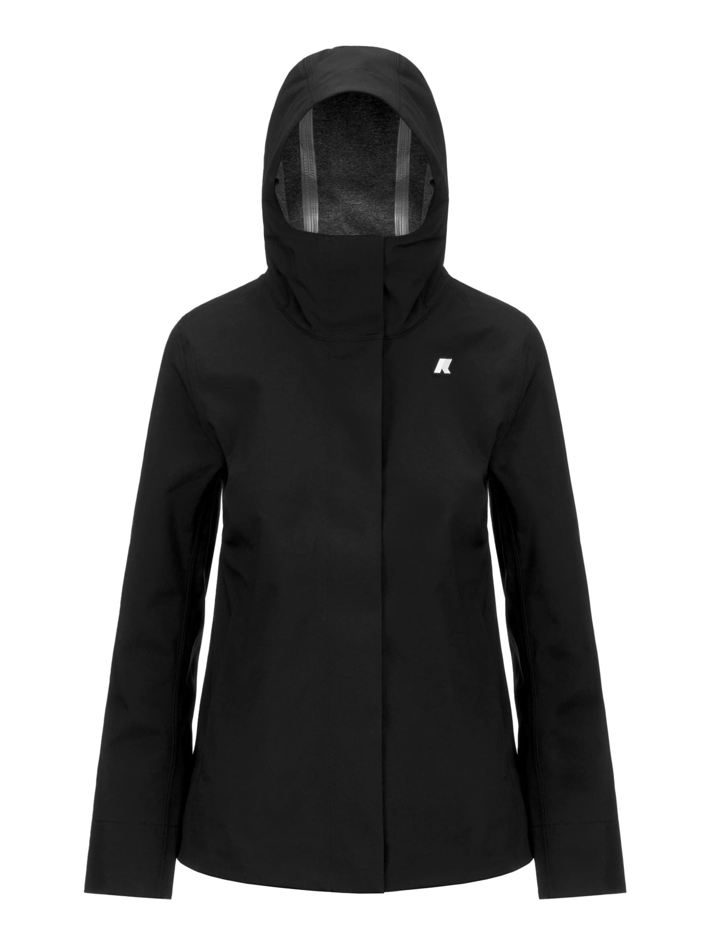 K-Way - Chaqueta de entretiempo 'K-WAY MADALINA BONDED JERSEY GIUBBINO' en negro: frente