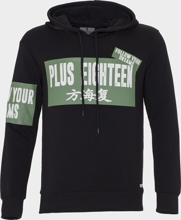 Pull-over PLUS EIGHTEEN en noir : devant