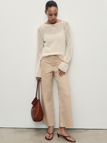MANGO Loosefit Jeans 'CATHERIN' in Beige