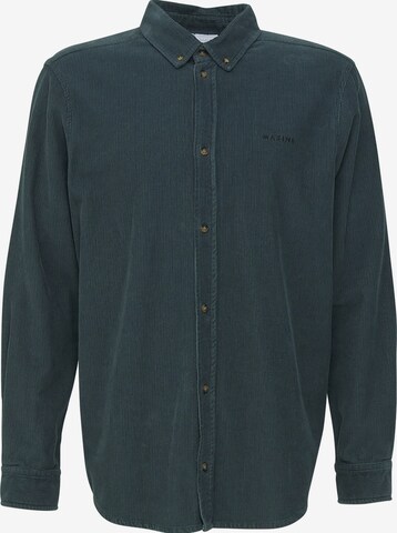 mazine Button Up Shirt ' Okno Shirt ' in Green: front