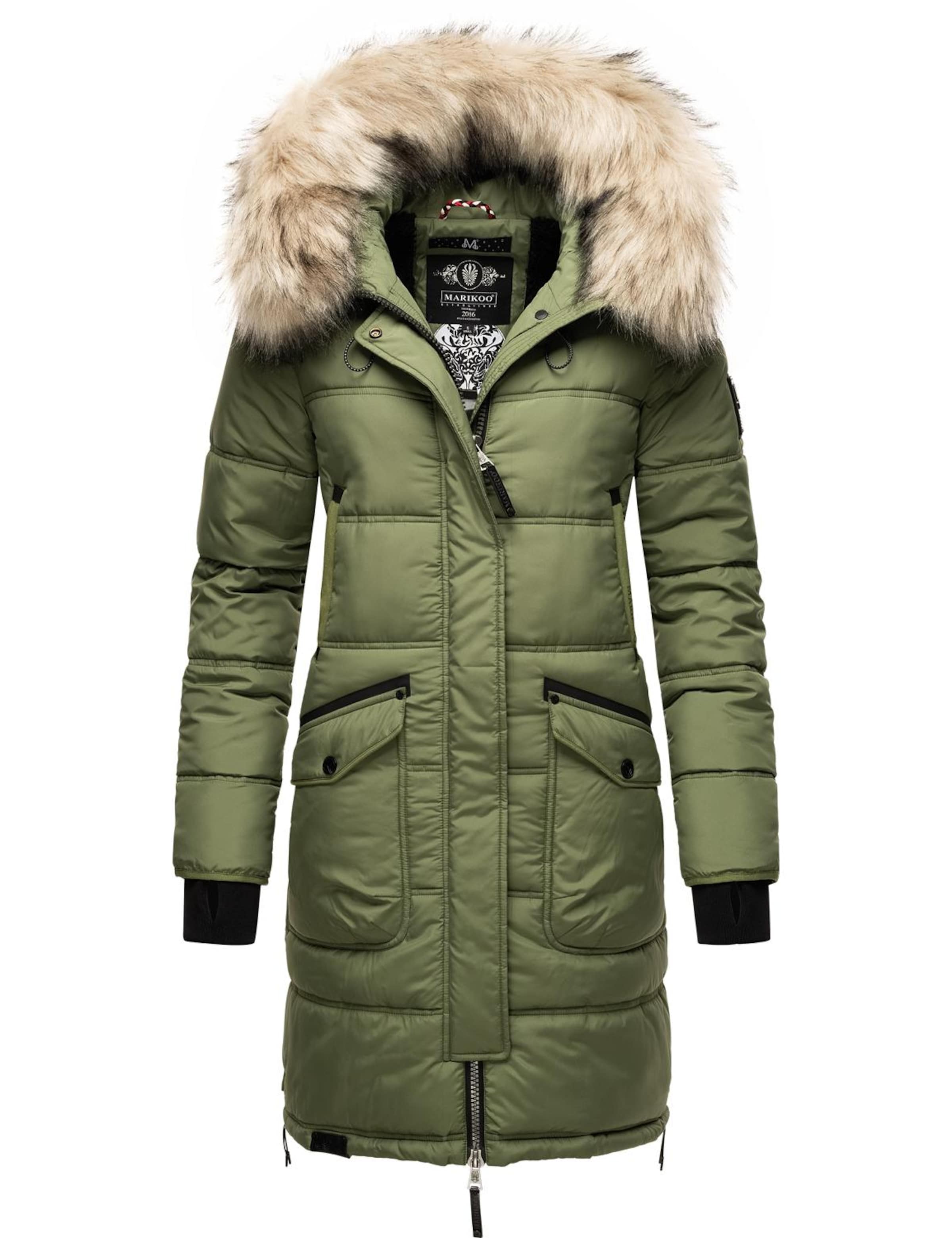 Cappotto invernale 'Chaskaa' di MARIKOO in verde: frontale