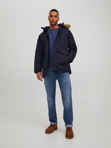 JACK & JONES Zimní parka 'Craft' – modrá