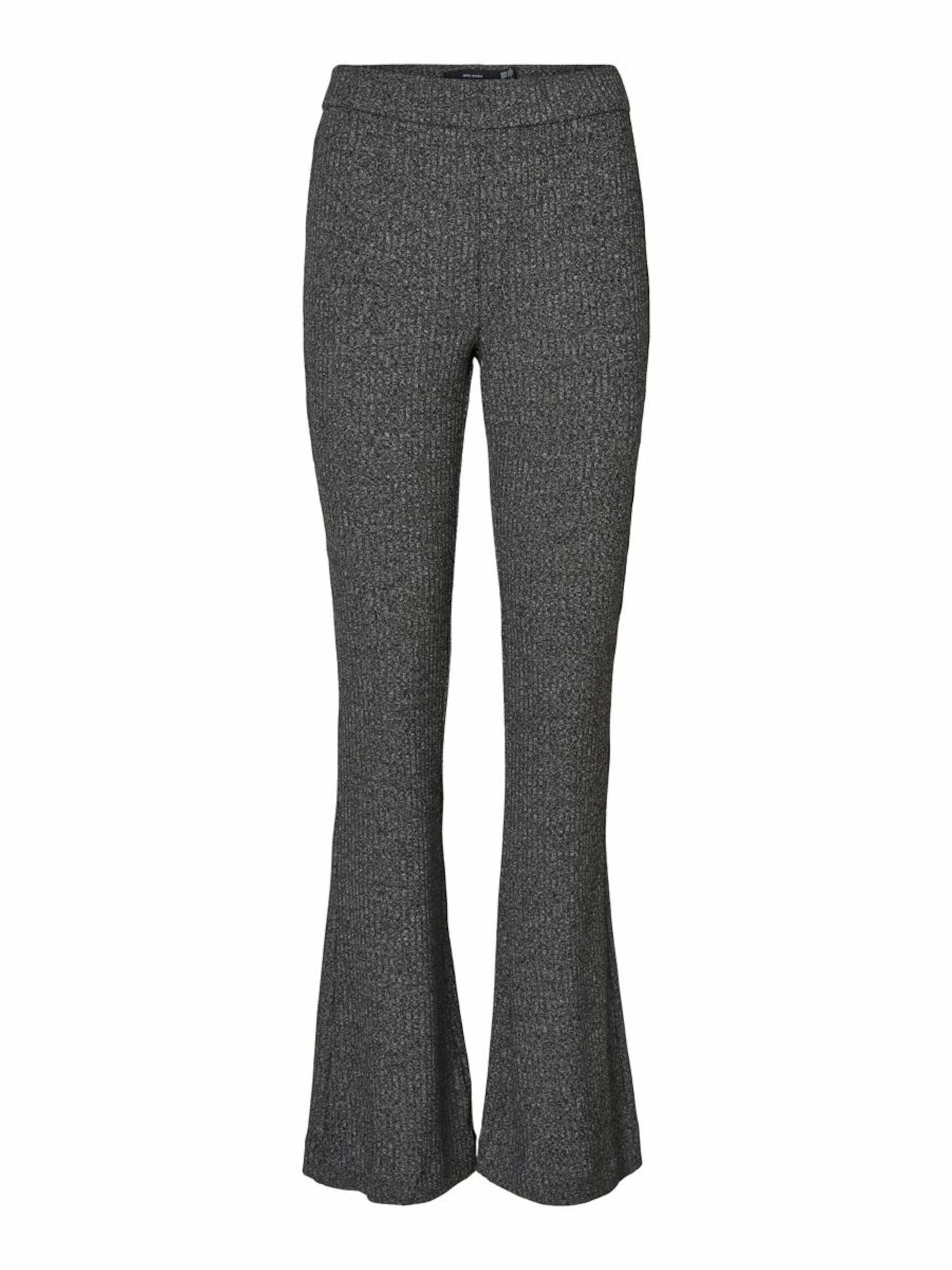 VERO MODA geruite flared broek VMKAMMA grijs/zwart/wit | wehkamp