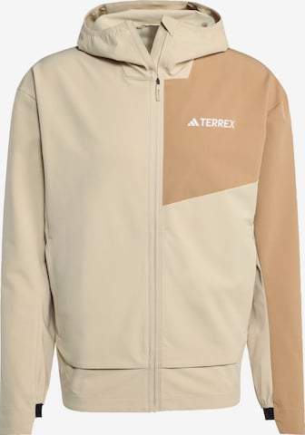 ADIDAS TERREX Outdoorjas in Beige: voorkant