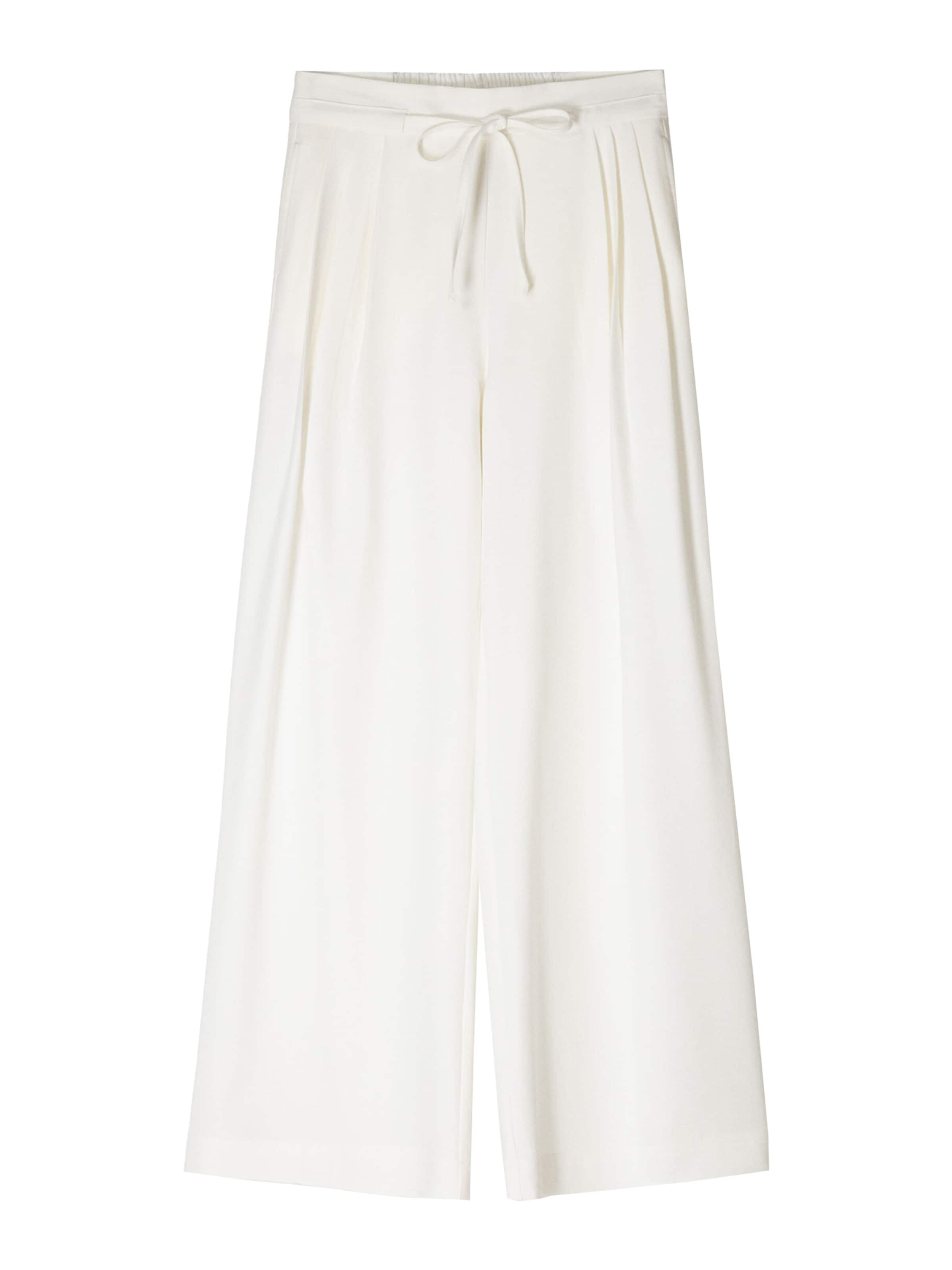 Bershka Plisované nohavice - biela, Produkt