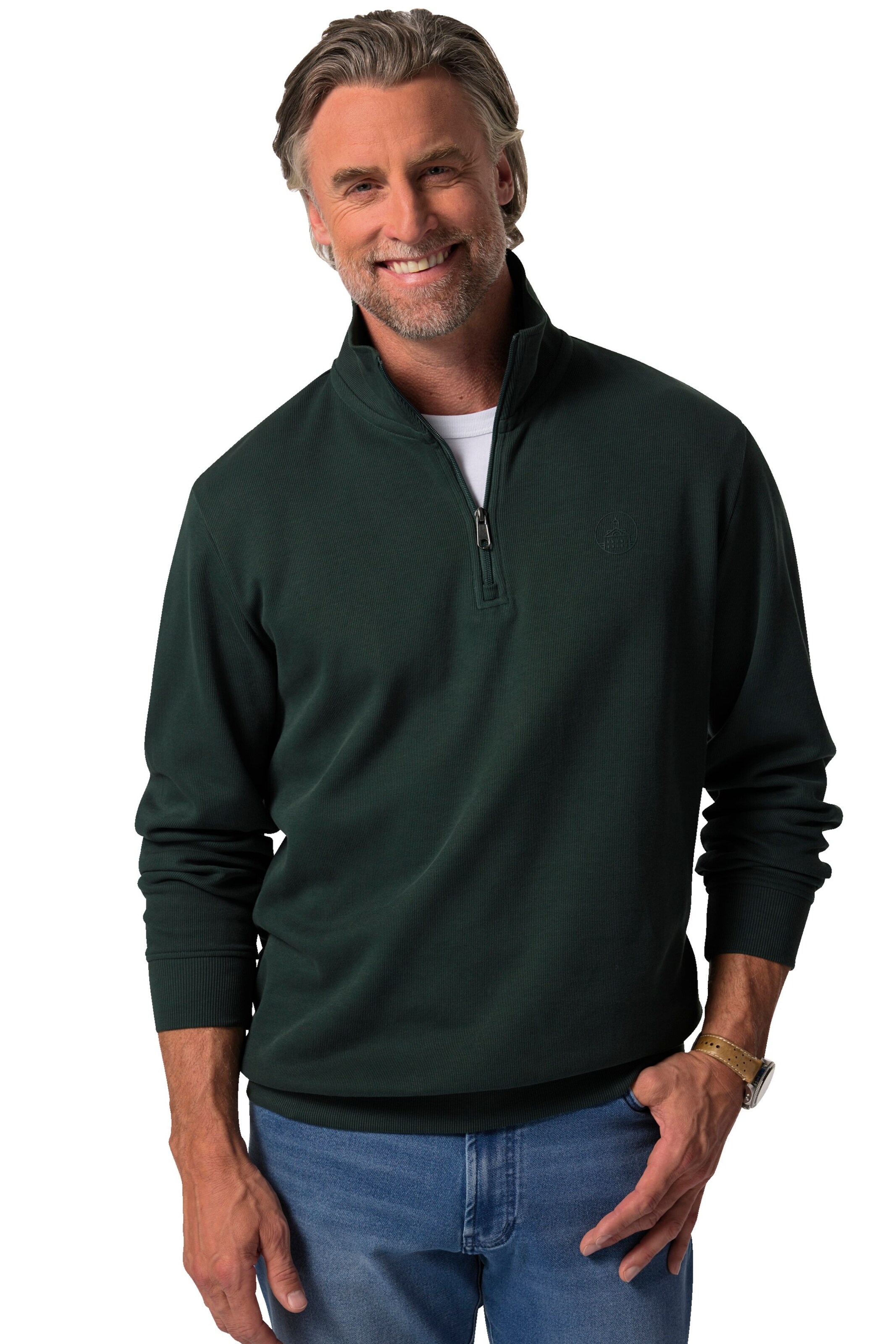 Boston Park Sweatshirt in Groen: voorkant