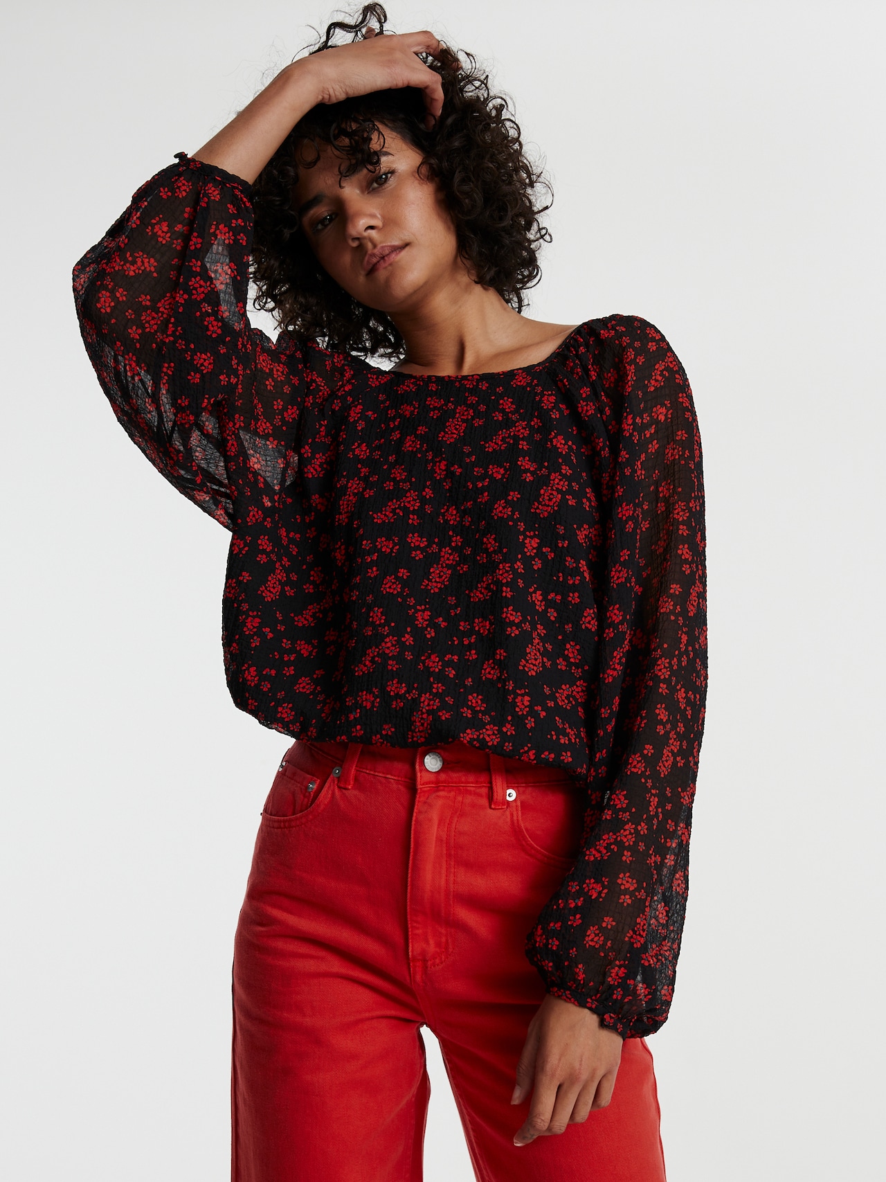 EDITED Camicia da donna 'Neele' rosso