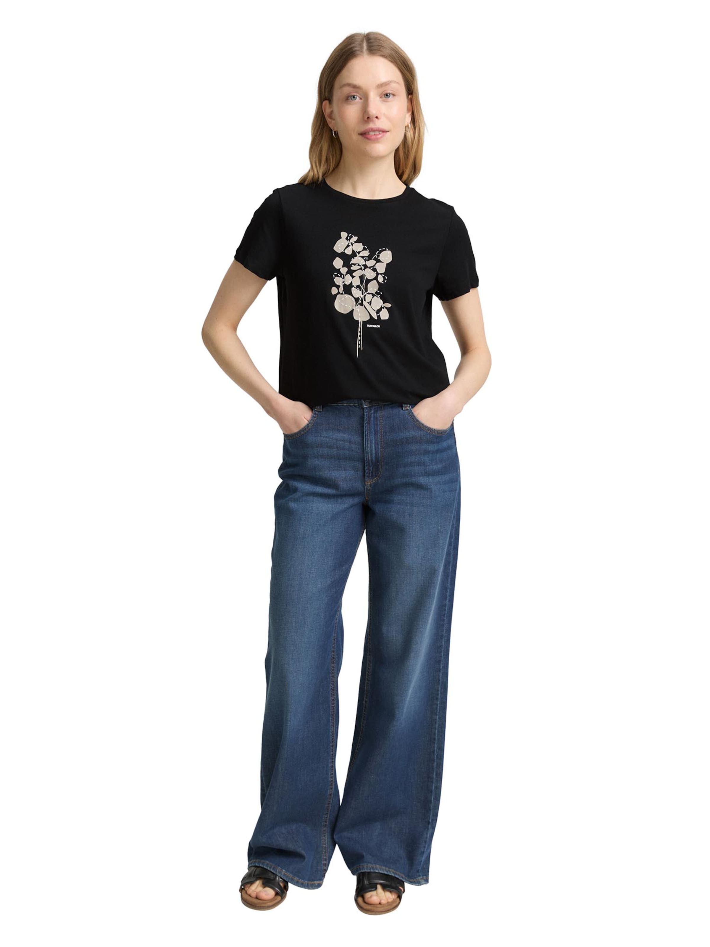 TOM TAILOR Majica | črna barva