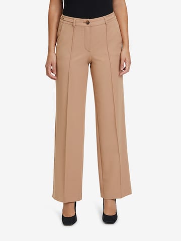 Betty Barclay Loose fit Pleated Pants in Brown: front
