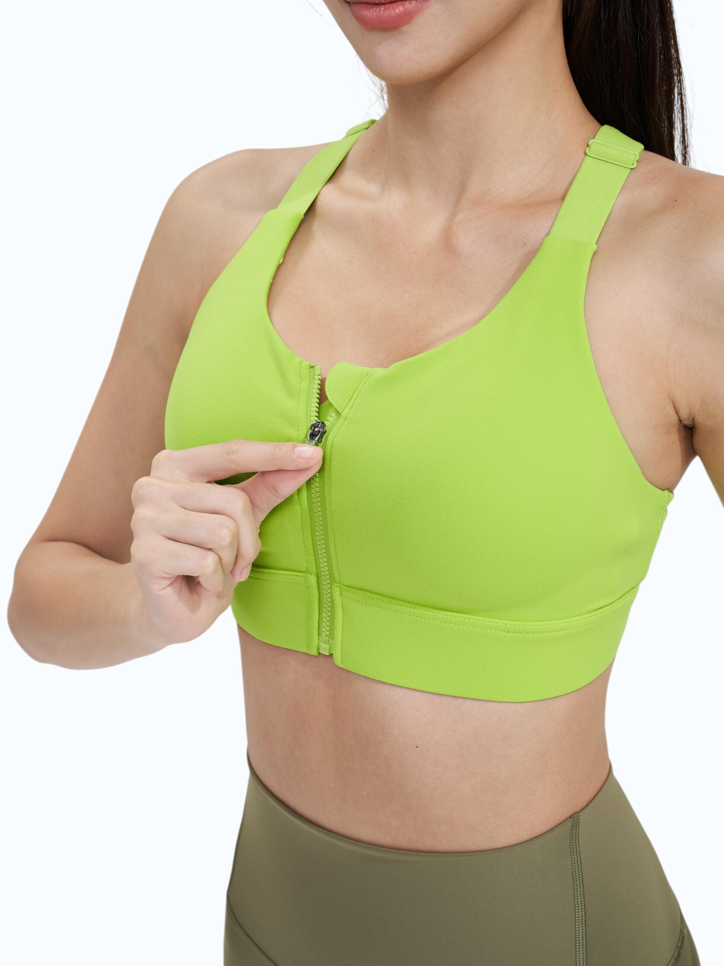 mymotus Bustier Sport bh 'mymotus®, ladies high performance Bra, FB131' in Groen: voorkant