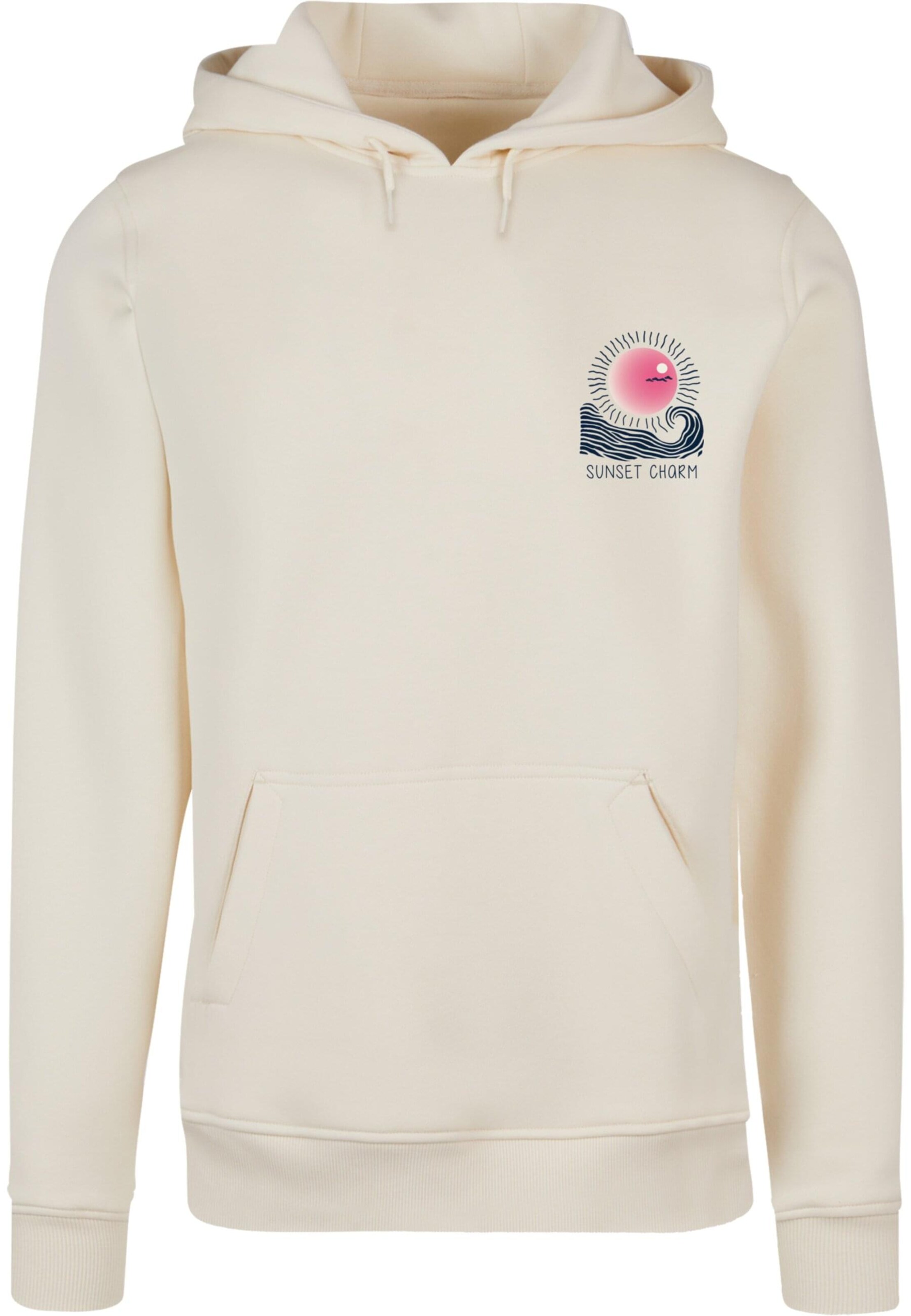 Sweat-shirt 'Sunset Charm' Merchcode en blanc : devant