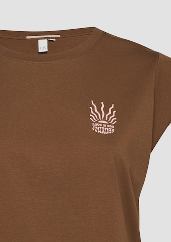 QS T-Shirt ' ' in Braun