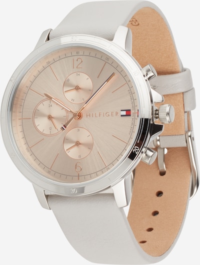 TOMMY HILFIGER Uhr in rosegold / hellgrau / silber, Produktansicht