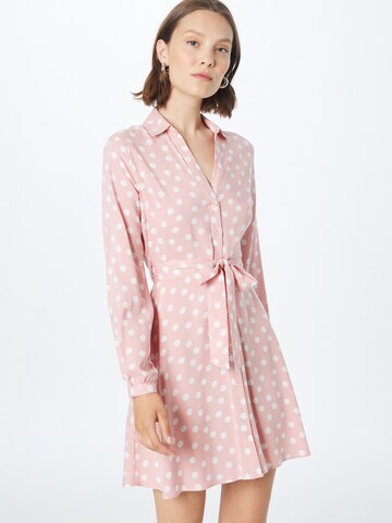 NEW LOOK Shirt dress in Pink: front