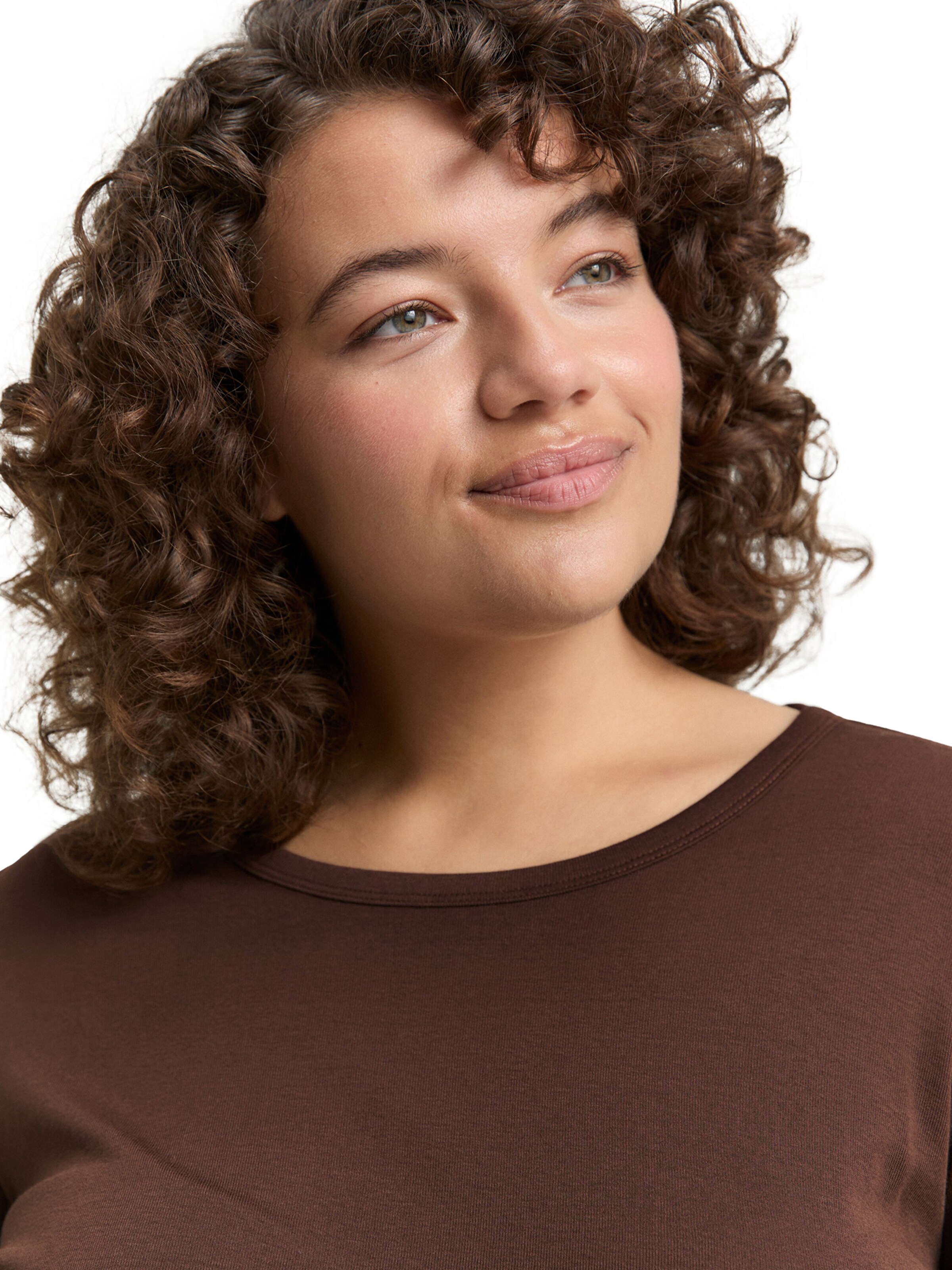 Tom Tailor Women + Shirt in Braun