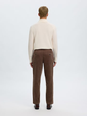 SELECTED - Tapered Pantalón en marrón
